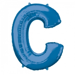 Balon foliowy litera C Niebieski 81 cm